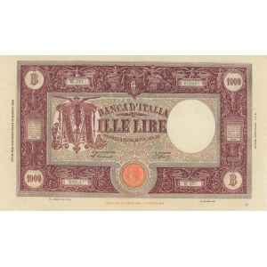 Italian Banknotes - ITALIA 1000 Lire Barbetti grande M B.I. 09-06...