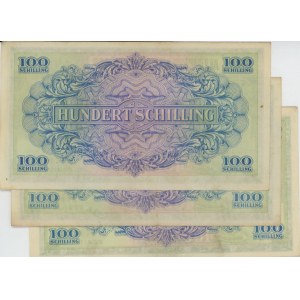 Foreign Banknotes - AUSTRIA 1944 Occupazione Alleata: 3 banconote...