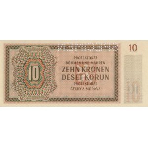 Foreign Banknotes - BOEMIA E MORAVIA 10 Korun 1942 Specimen pick#...