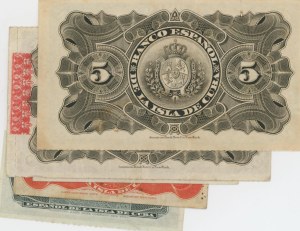 Foreign Banknotes - CUBA 1896-1897 lot of 5 20-cen bills...