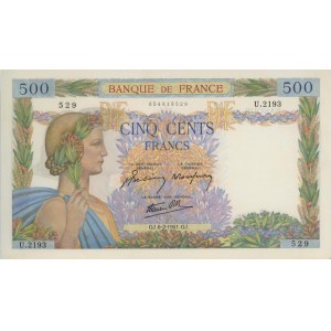 Foreign Banknotes - FRANCIA 500 Francs 26-02-1941 pick#95b...