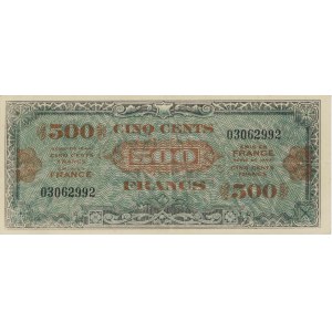 Foreign Banknotes - FRANCIA 500 Francs occupazione Alleata 1944 f...