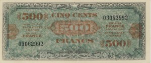 Foreign Banknotes - FRANCE 500 Francs Allied Occupation 1944 f...