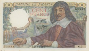Foreign Banknotes - FRANCE 100 Francs 15-05-1942 pick#101a...