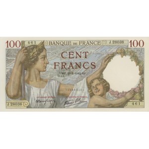 Foreign Banknotes - FRANCIA 100 Francs 29-01-1942 pick#94...