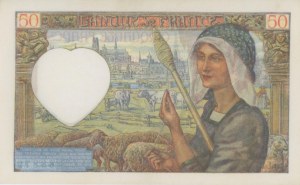 Foreign Banknotes - FRANCE 50 Francs 18-12-1941 pick#93 Light ...