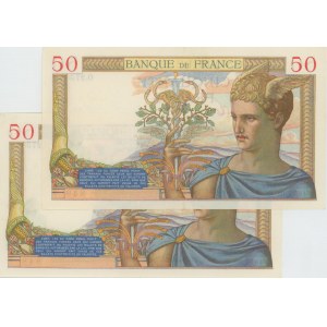 Foreign Banknotes - FRANCIA 50 Francs 29-08-1935 pick#81 - 2 esem...