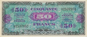 Foreign Banknotes - FRANCE 50 Francs Allied Occupation 1944 pi...