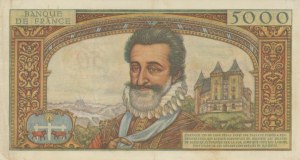 Foreign Banknotes - FRANCE 50 Nouveaux Francs on 5000 Francs 30-...