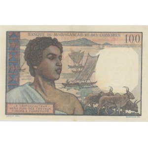 Foreign Banknotes - MADAGASCAR 100 Francs 1950-1951 pick#46a Fore...