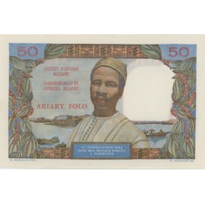 Foreign Banknotes - MADAGASCAR 50 Francs 1969 pick#61...