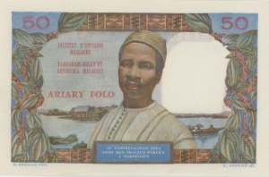 Foreign Banknotes - MADAGASCAR 50 Francs 1969 pick#61...