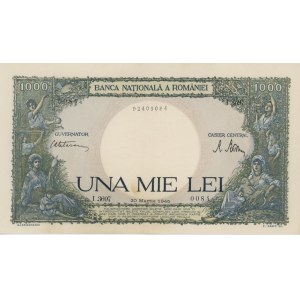Foreign Banknotes - ROMANIA 1000 Lei 1945 - pick#052a Piega verti...