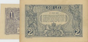Foreign Banknotes - ROMANIA 1920: 1 Lei pick#26a + 2 Lei pick#27a...