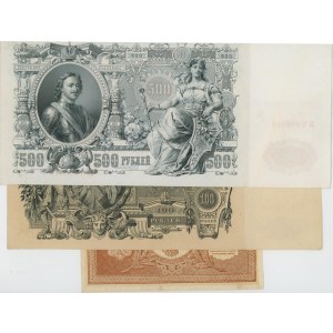 Foreign Banknotes - RUSSIA 1898-1912 lotto di 3 banconote da 1 a ...
