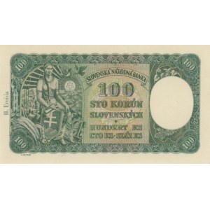 Foreign Banknotes - SLOVACCHIA 100 Korun 1940 II.Emisia pick#11a...