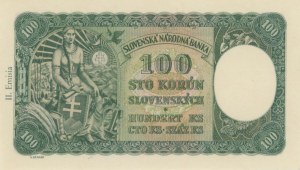 Foreign Banknotes - SLOVAKIA 100 Korun 1940 II.Emisia pick#11a...