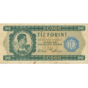 Foreign Banknotes - UNGHERIA 10 Forint 1946 pick#159a rara...