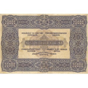Foreign Banknotes - UNGHERIA 25000 Korona 1922 pick#69a Taglio pr...