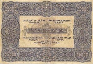 Foreign Banknotes - HUNGARY 25000 Korona 1922 pick#69a Cut pr...