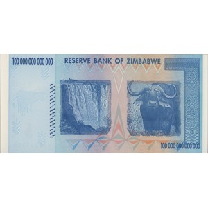 Foreign Banknotes - ZIMBABWE 100 Trillion dollars 2008 pick#91...