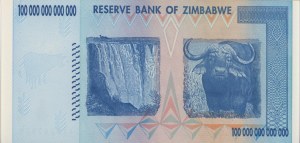 Foreign Banknotes - ZIMBABWE 100 Trillion dollars 2008 pick#91...