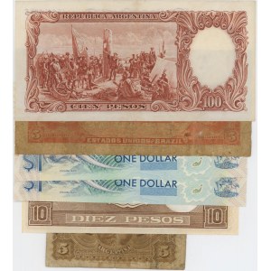 Foreign Banknotes - SUD AMERICA E CARAIBI lotto di 6 banconote (A...