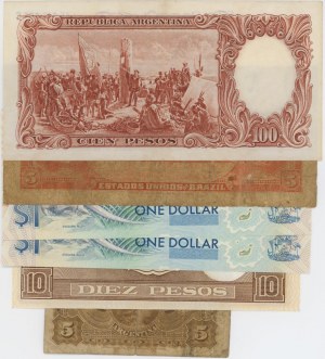 Foreign Banknotes - SOUTH AMERICA AND CARIBBEAN lot of 6 banknotes (A...