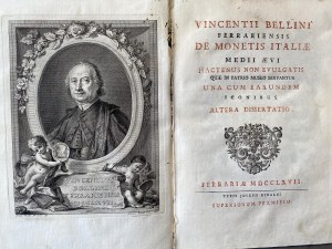 Antique numismatic books - V. Bellini, De monetis Italiae medii aevi hac...