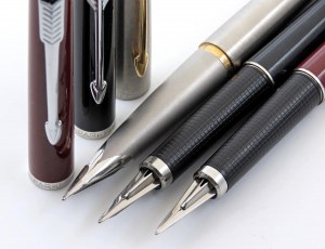 Pens - PARKER -Batch of 3 Fountain Pens- Refill...