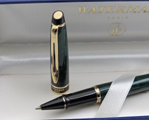 Pens - WATERMAN-Sphere Pen-Green resin body...