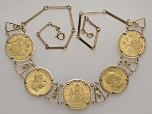 Jewelry with coins - AUSTRIA Monile composto con 4 esemplari del D...