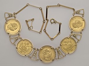Jewelry with coins - AUSTRIA Monile composto con 4 esemplari del D...