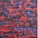 Andrzej Dziubek, pseudonym Nebb (b. 1954), *The West in Stavanger* (ceramic tile, souvenir from the opening, signed by the artist)
