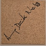 Andrzej Dziubek, pseudonym Nebb (b. 1954), Golgotha (ceramic tile, souvenir from the exhibition opening, signed by the artist)