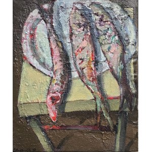 Piotr Strelnik (geb. 1956), Stillleben mit Fischen, 1998
