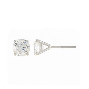 0.50 CT NATURAL DIAMOND GOLD EARRINGS - 807 MARTINI ROUND 14K NAT