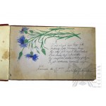 Circa 1910. - In Memory of: An Art Nouveau Memoir Album with Poems and Hand Drawings