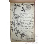 Circa 1910. - In Memory of: An Art Nouveau Memoir Album with Poems and Hand Drawings