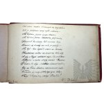 Circa 1910. - In Memory of: An Art Nouveau Memoir Album with Poems and Hand Drawings