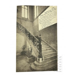 Pocz. 20th c. (?) - Postcard Staircase of the Hôtel de Ville (Town Hall) in Badonviller; Cooperative Society of Faience Products (?).