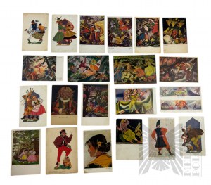 II RP-PRL-III RP - Collection of Postcards Painting Zofia Stryjeńska