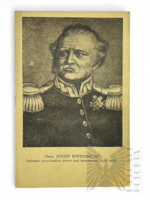 II RP - Postcard General Józef Dwernicki, Kraków : published by Salon of Polish Painters
