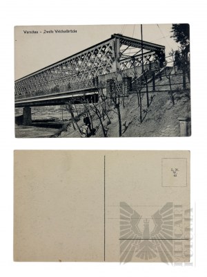 Pocz. XX century. - Collection of Postcards Warsaw: Łazienki Palace, Copernicus Monument, Poniatowski Bridge St. John's Cathedral and Others.