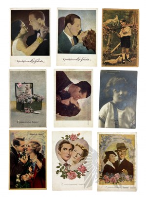 Pocz. 20th c. - Set of Postcards With Name Day Salutations