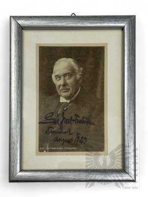 1st half of the 20th century. - Photo of Composer Emil Juel Frederiksen (1873-1950) with Autograph.