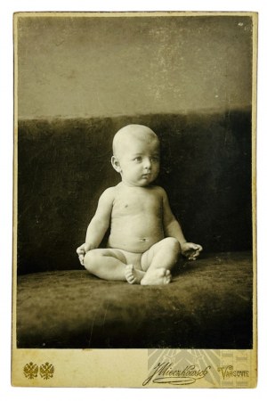 XIX/XX century, Warsaw - Photograph of a Young Child; Photographer Jan Mieczkowski (Son)