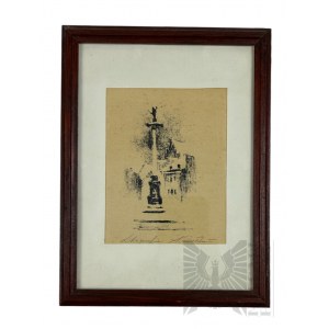 Aleksander Sołtan (?; 1903-1994) - Obraz Kolumna Zygmunta, Litografia na Papierze