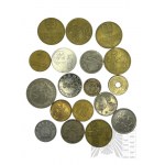 Zestaw 20 Monet Zagranicznych - Słowacja, Meksyk, Japonia, Francja, Jugosławia, Żetony Kolekcjonerskie