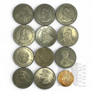 PRL - Collection of Commemorative Coins Mighty Poles: Wladyslaw Sikorski, Wladyslaw I Herman, Miroslaw Hermaszewski, Ignacy Lukasiewicz, Tadeusz Kosciuszko and Others